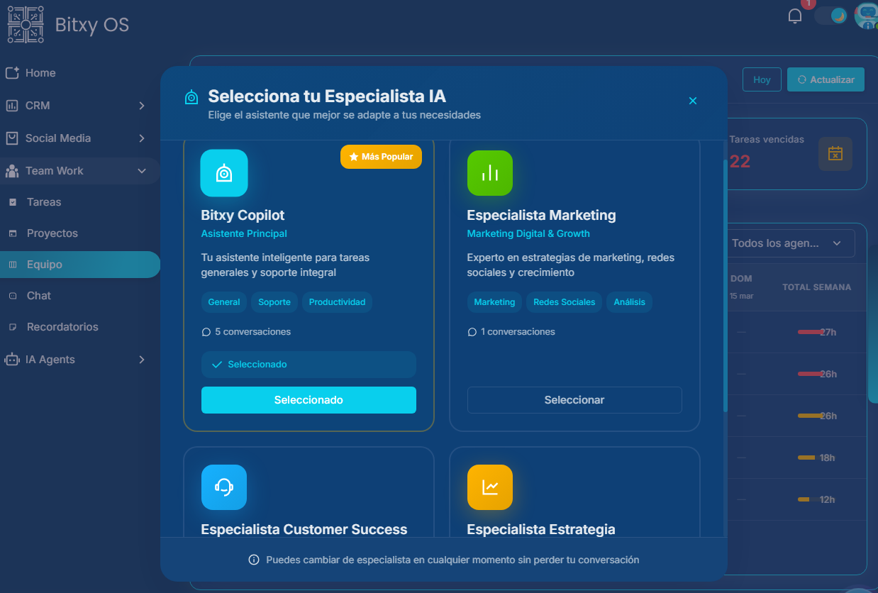 Agentes IA — Bitxy OS